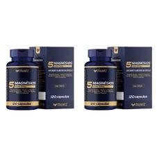 Kit 2 Magnésio 5 Fontes 500mg 120 Cápsulas Muwiz
