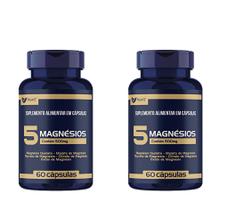 Kit 2 Magnésio 5 Fontes 60 Cápsulas Muwiz
