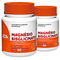 Kit 2 Magnésio Bisglicinato puro 120 Cápsulas Concentração Suplemento Alimentar Natural BemEstar