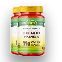 Kit 2 Magnésio citrato Unilife 350mg 60 cápsulas