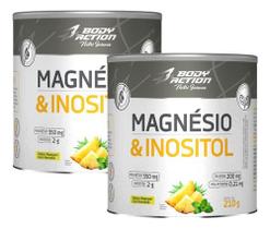 Kit 2 Magnesio Inositol 210g Abacaxi Com Hortelã Bodyaction