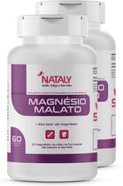 Kit 2 Magnésio Malato Premium 60 Cápsulas De 500Mg Nataly