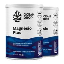 Kit 2 Magnésio Plus 4 magnésios Ocean Drop Vegano 180 Cápsulas
