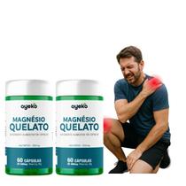 KIT 2 Magnésio Quelato 300mg Máxima Absorção 60Caps Ayeko