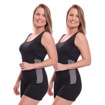 Kit 2 Maiô Hidroginástica Natação Macaquinho