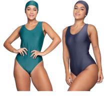 KIT 2 Maiô Natação Tradicional WLS Modas Roupa Para Saida de Praia Verão Moda Praia Feminina