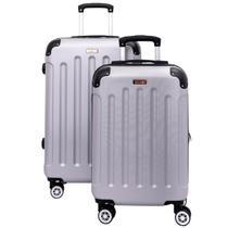 Kit 2 Mala De Viagem Bordo 360 Resistente Rígida P/M Anac Clavos Cinza