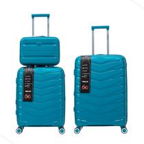 Kit 2 Malas Bordo Média Expansível Cad TSA Antifurto + 1 Frasq
