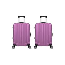 Kit 2 Malas de Bordo 10kg ABS 4 Rodas XH-A122 Rosa Prizi