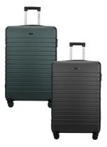 Kit 2 Malas de Bordo 10Kgs Athenas Preta e Verde Mundi ABS