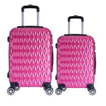 Kit 2 Malas De Viagem Azul Média e Grande Em Abs Com 4 Rodas 360º