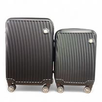 Kit 2 Malas de Viagem Cor Preto ABS Segredo Segurança Kit 2 Malas de Viagem Cor Preto ABS Segredo Segurança