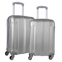 Kit 2 Malas De Viagem Fibra C/rodinha 360 P/pp Bordo