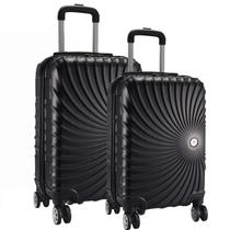 Kit 2 Malas De Viagem Grande e Média em Abs 4 Rodas 360