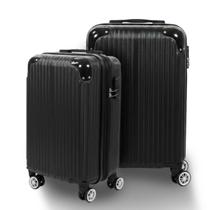 Kit 2 Malas de Viagem Grande e Médio 60x39x26 56x37x24 Rígida Estocasa London Cadeado Preta Azul Rosa Bege