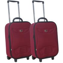 Kit 2 malas de viagem pequena de bordo forrada semi-rígida grotaferrata