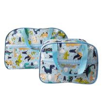 Kit 2 Malas Maternidade Dinossauro para Bebê Menino Bolsa Reforçada com Alça Ajustável para Ombro, Passeio e Viagem Best Sling