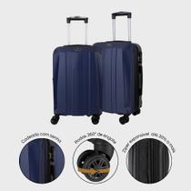 Kit 2 Malas Viagem de Bordo Bélgica, Padrão Anac Abs Rígida, Com Rodas Duplas 360º, Expansível, p e Pp World Onboard Kit 2 Malas Viagem de Bordo Bélgica, Padrão Anac Abs Rígida, Com Rodas Duplas 360º, Expansível, p e Pp World Onboard