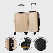 Kit 2 Malas Viagem de Bordo Bélgica, Padrão Anac Abs Rígida, Com Rodas Duplas 360º, Expansível, p e Pp World Onboard Kit 2 Malas Viagem de Bordo Bélgica, Padrão Anac Abs Rígida, Com Rodas Duplas 360º, Expansível, p e Pp World Onboard