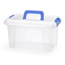 Kit 2 Maleta Container Caixa Organizadora Alça E Travas 6,5 Litros