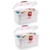 Kit 2 Maletas De Medicamentos Primeiros Socorros Mega Luxo