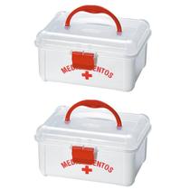 Kit 2 Maletas P/ Medicamentos 19x16x10CM Primeiros Socorros 043/M NITRON