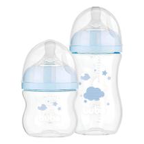 Kit 2 Mamadeira Buba Tam 1 e 2 Easy Flow 120ML e 270ML Nuvem Azul