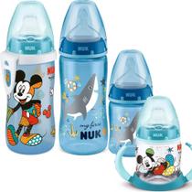 Kit 2 Mamadeira My First + Copo Active + Copo Treinamento Mickey Nuk Kit 2 Mamadeira My First + Copo Active + Copo Treinamento Mickey Nuk