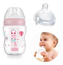 Kit 2 Mamadeiras Anti-Colica Fisher Price 270 Ml Rosa