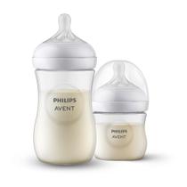 Kit 2 Mamadeiras Avent Pétala 125ml + 260ml transparente - SCD838/26