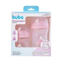 Kit 2 Mamadeiras Easy Flow Anticolica 120ml e 270ml Buba Rosa 20983 Kit 2 Mamadeiras Easy Flow Anticolica 120ml e 270ml Buba Rosa 20983