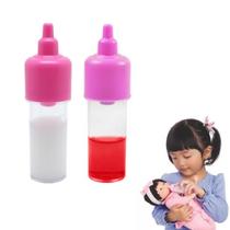 Kit 2 Mamadeiras Magica Para Boneca Brinquedo Suco Morango E Leite Kit 2 Mamadeiras Magica Para Boneca Brinquedo Suco Morango E Leite