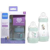 Kit 2 Mamadeiras Mam Easy Start 130ml (Bico O Super Lento) e 260ml (Bico 2 Fluxo Médio) Mam