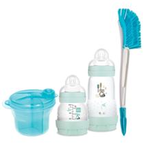 Kit 2 Mamadeiras Mam Easy Start 130ml e 260ml + Porta Leite em Pó Buba + Escova para Mamadeira com Limpador de Bico Buba