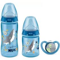 Kit 2 Mamadeiras My First Azul + Chupeta 0-6meses Nuk