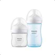 Kit 2 Mamadeiras Natural 3.0 Pétala 125 260 ml Azul Philips Avent Kit 2 Mamadeiras Natural 3.0 Pétala 125 260 ml Azul Philips Avent