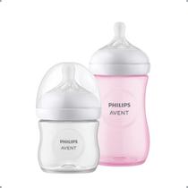 Kit 2 Mamadeiras Natural 3.0 Pétala 125 260 ml Rosa Philips Avent Kit 2 Mamadeiras Natural 3.0 Pétala 125 260 ml Rosa Philips Avent