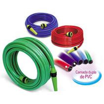 kit 2 Mangueira DuoColor 1/2 polegada 30m com esguicho e bocal Monterey