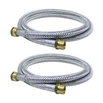 kit 2 Mangueira Gás Flexível Aço Fogão Botijão CookTop 1,20m