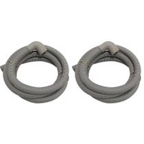 Kit 2 Mangueiras Saída Água 1,85M PVC Flexível Para Tanque Máquina De Lavar Ibirá Bocal Curvo 28mm Kit 2 Mangueiras Saída Água 1,85M PVC Flexível Para Tanque Máquina De Lavar Ibirá Bocal Curvo 28mm