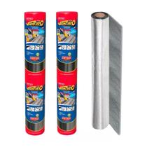 Kit 2 Manta Asfáltica Alumínio 90cmx10m Adesiva Telhado Laje