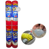 Kit 2 Manta Asfaltica Para Telhado Calha Laje Rufo Chapa Metálica Veda Impermeabiliza 90cm x 10m