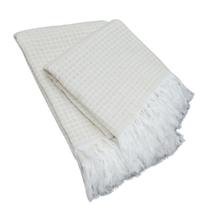 Kit 2 Manta de Sofá Decorativa Protetora 1,70 x 1,40m Xale Jacquard Caribe