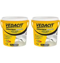 Kit 2 Manta Líquida Impermeabilizante para Laje Branca Vedapren Vedacit 4,5kg
