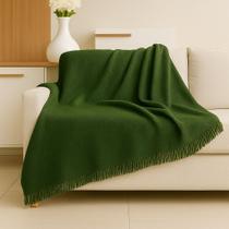 Kit 2 Manta p/ Sofá Super King 4,00 x 1,80m Algodão Proteção Decoração Capa Protetora-VÁRIAS CORES COR:VERDE MILITAR