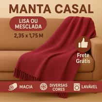 Kit 2 Manta para Sofá 2 ou 3 Lugares 2,35 x 1,75 m King Grande Capa para Sofá Peseira Cama Colcha Cama