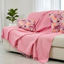 Kit 2 Manta para Sofá Kink Gigante 2 e 3 Lugares 3,00x1,80 Capa Protetor de Sofa Grande de Luxo Cor:Rosa Bebê