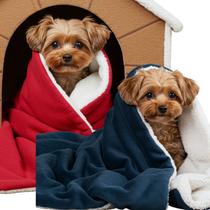 Kit 2 Manta Pet Dupla Face Soft Sherpa Coberdrom Macia Cachorro Gato Kit 2 Manta Pet Dupla Face Soft Sherpa Coberdrom Macia Cachorro Gato