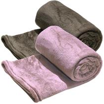 Kit 2 Mantas Bebê Microfibra Berço Celta Lisa Corttex 90x100 cm