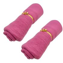 Kit 2 Mantas Cobertor Pet Soft Rosa 90x75cm 200g